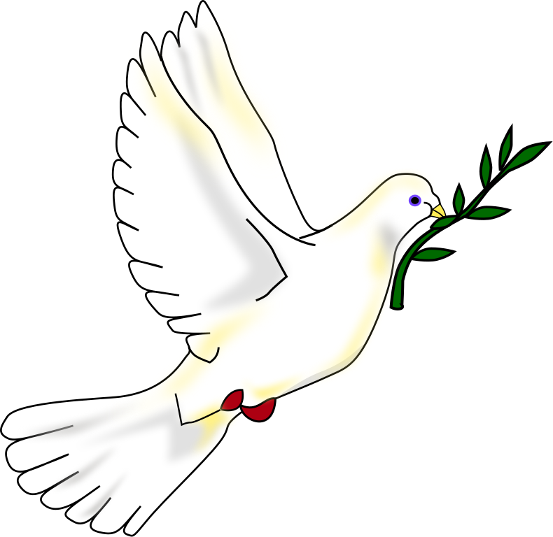 Image of a peace dove carrying an olive branch